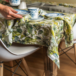 LIMITED EDITION Lotus Linen Tablecloth - Linen Tales B2B 3