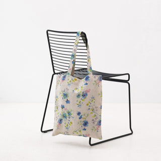 Linen Tales Flowers on Light Natural Linen Tote Bag - Linen Tales B2B 2