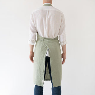 Sage Linen Chef Apron - Linen Tales B2B 3