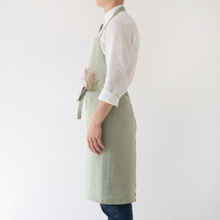 Sage Linen Chef Apron - Linen Tales B2B 2